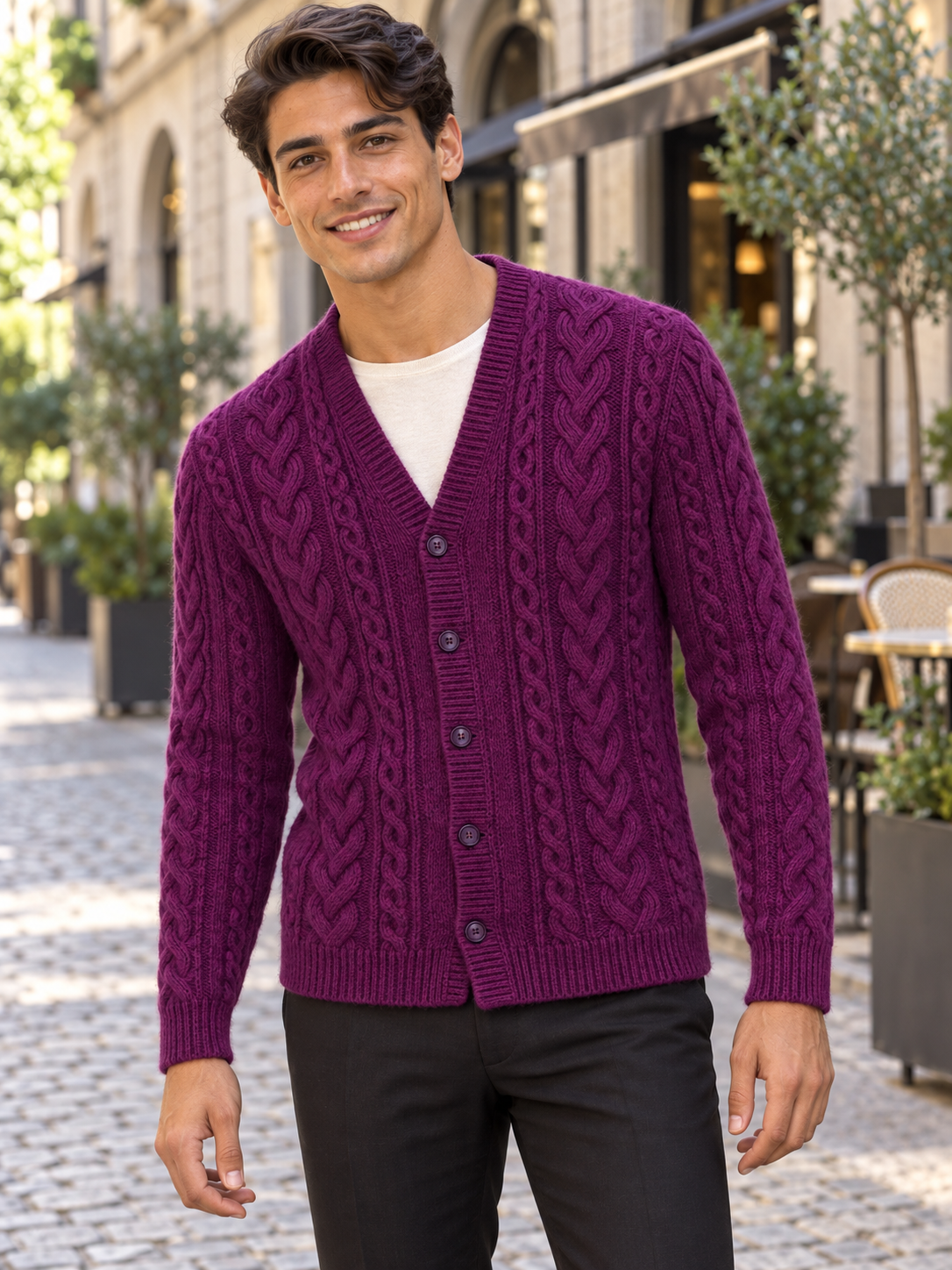 100%Cachemire Premium : Cône de 500g/2200m aiguilles/crochet 3,5-4mm