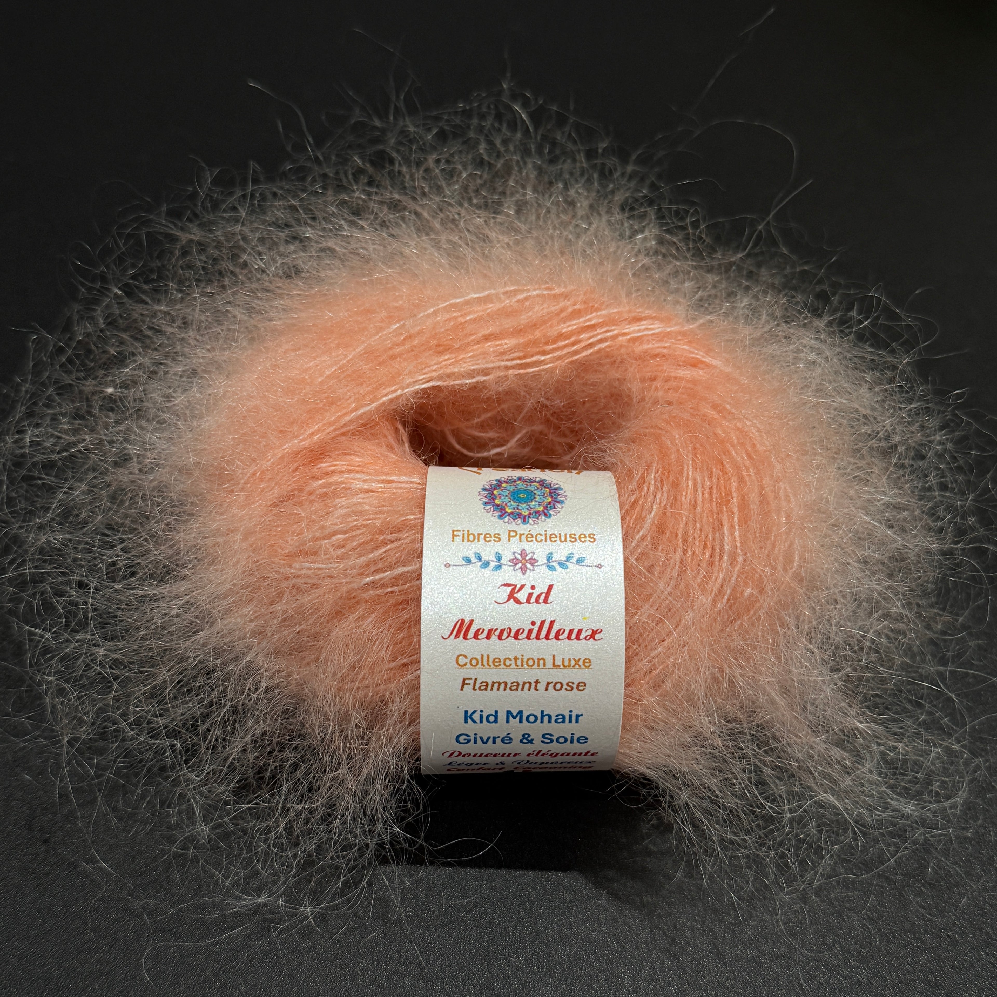 Kid Merveilleux : kid mohair givré et soie