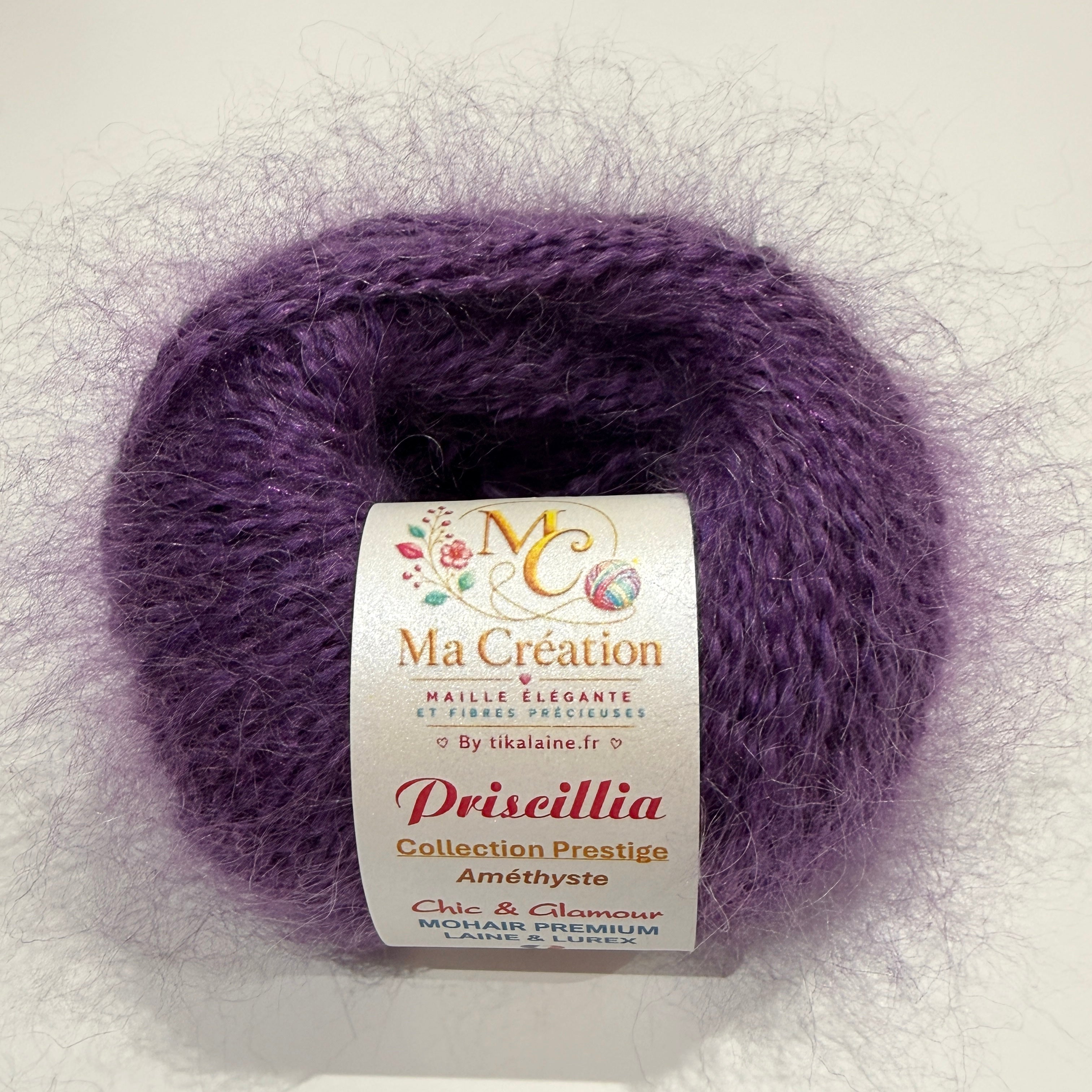 Priscillia : mohair, laine et lurex