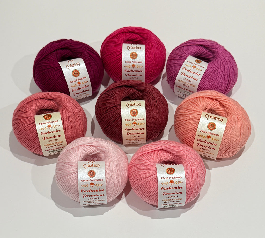 100% Cachemire Premium pelote de 50g 220m - aiguilles 3,5-4 mm
