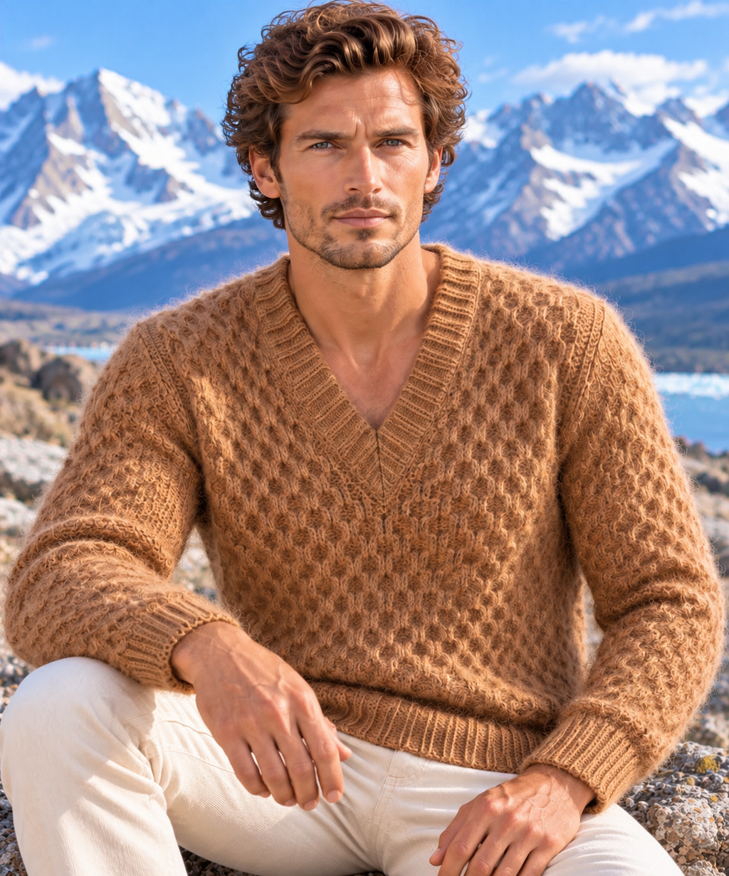 Chameau de Gobi – Duvet de chameau et laine – Terracotta - pelote de 50g 130m - aiguilles ou crochet 4-4,5mm