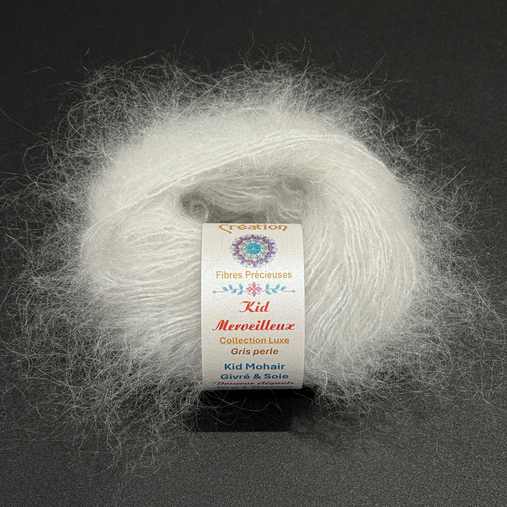Kid Merveilleux : kid mohair givré et soie