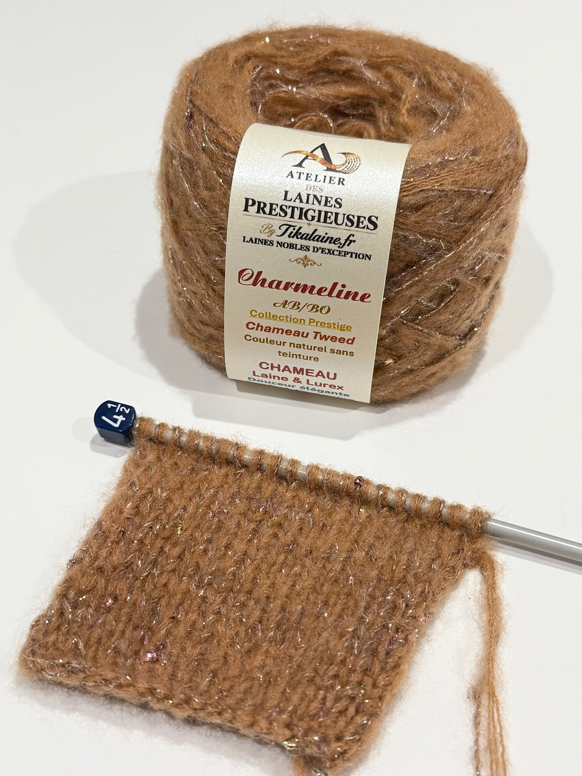 Charmeline : Duvet de chameau, laine, kid mohair et lurex