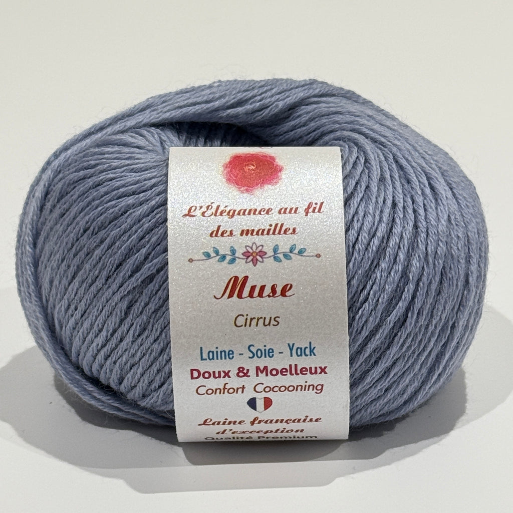 Muse : laine vierge extrafine, soie et yack