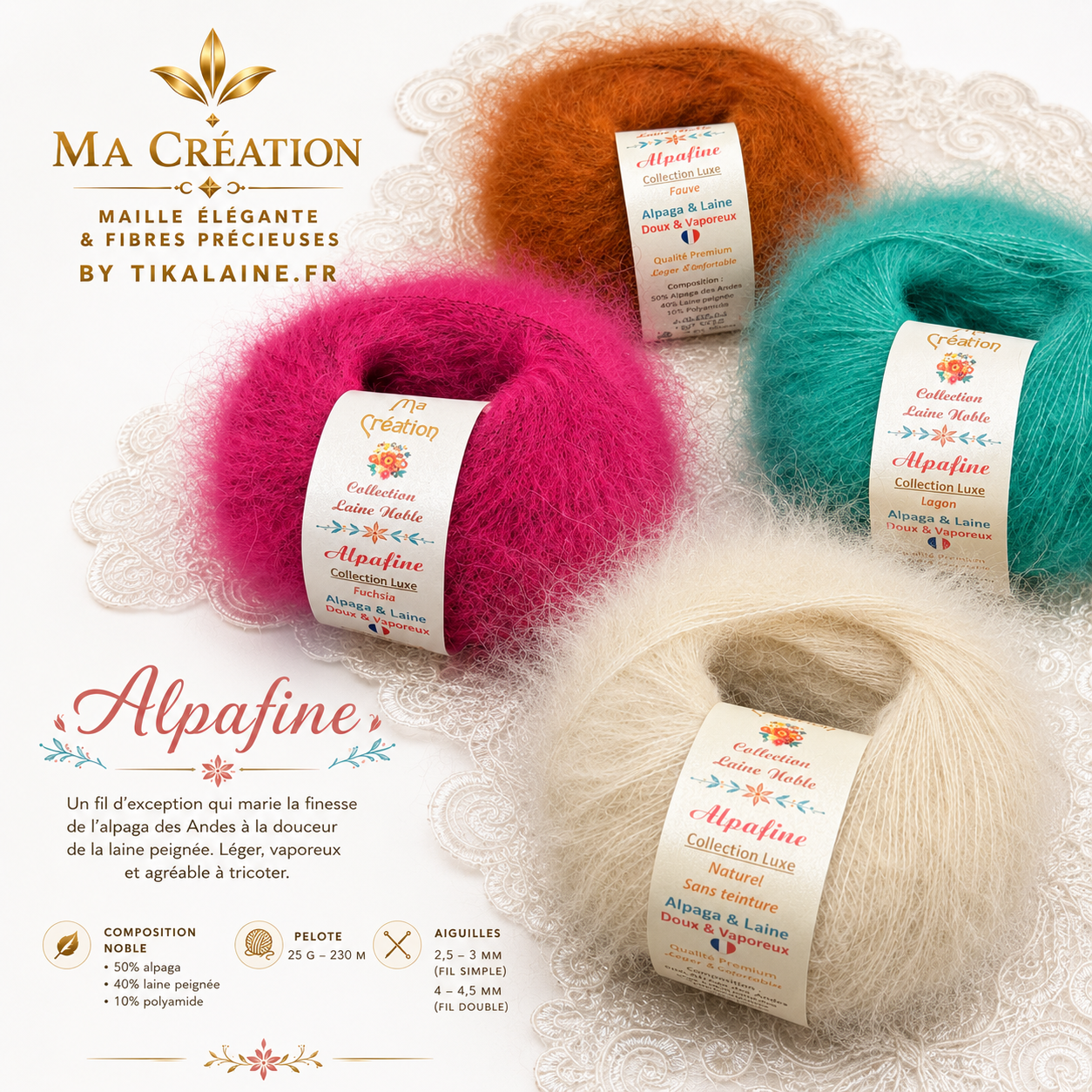 Alpafine : alpaga et laine