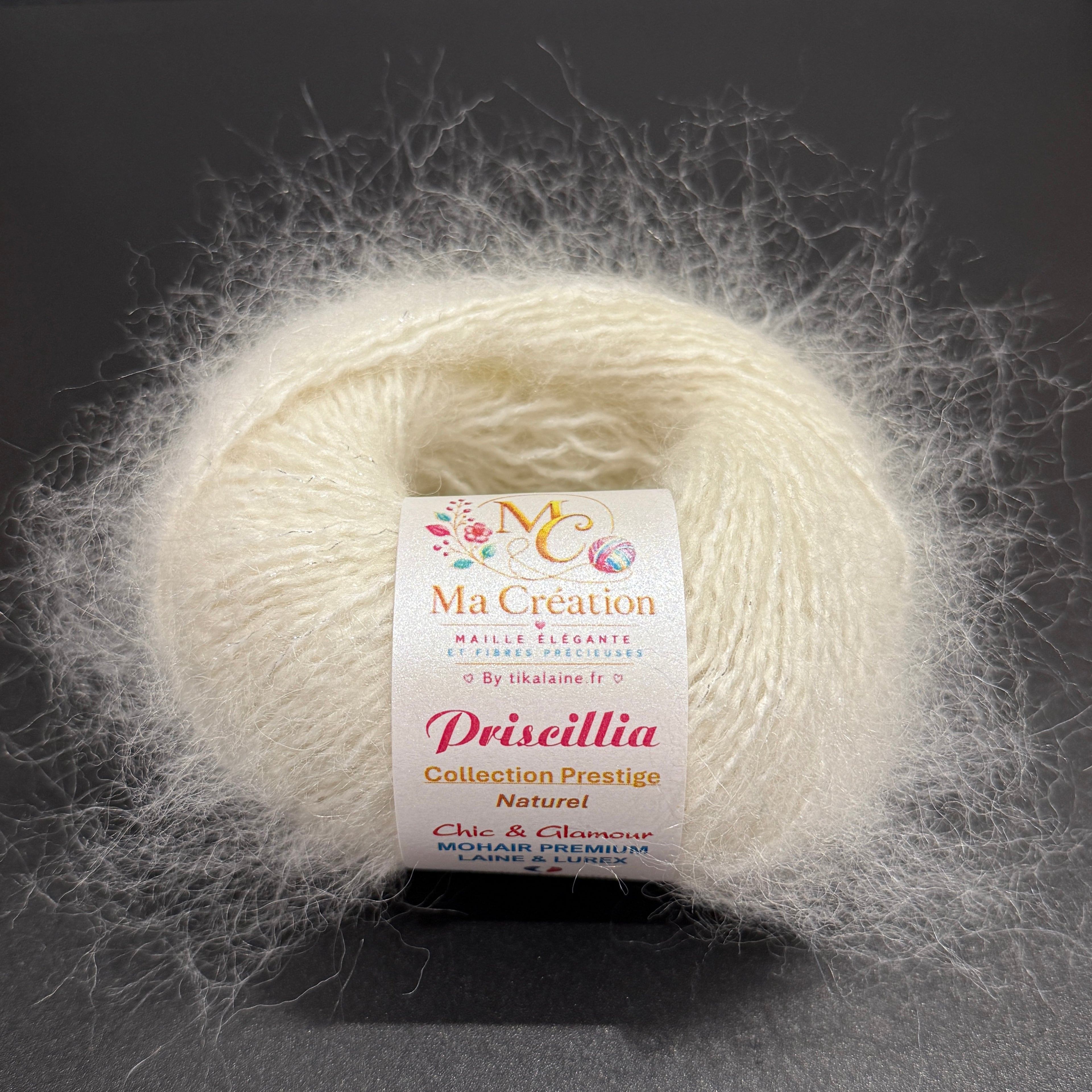 Priscillia : mohair, laine et lurex