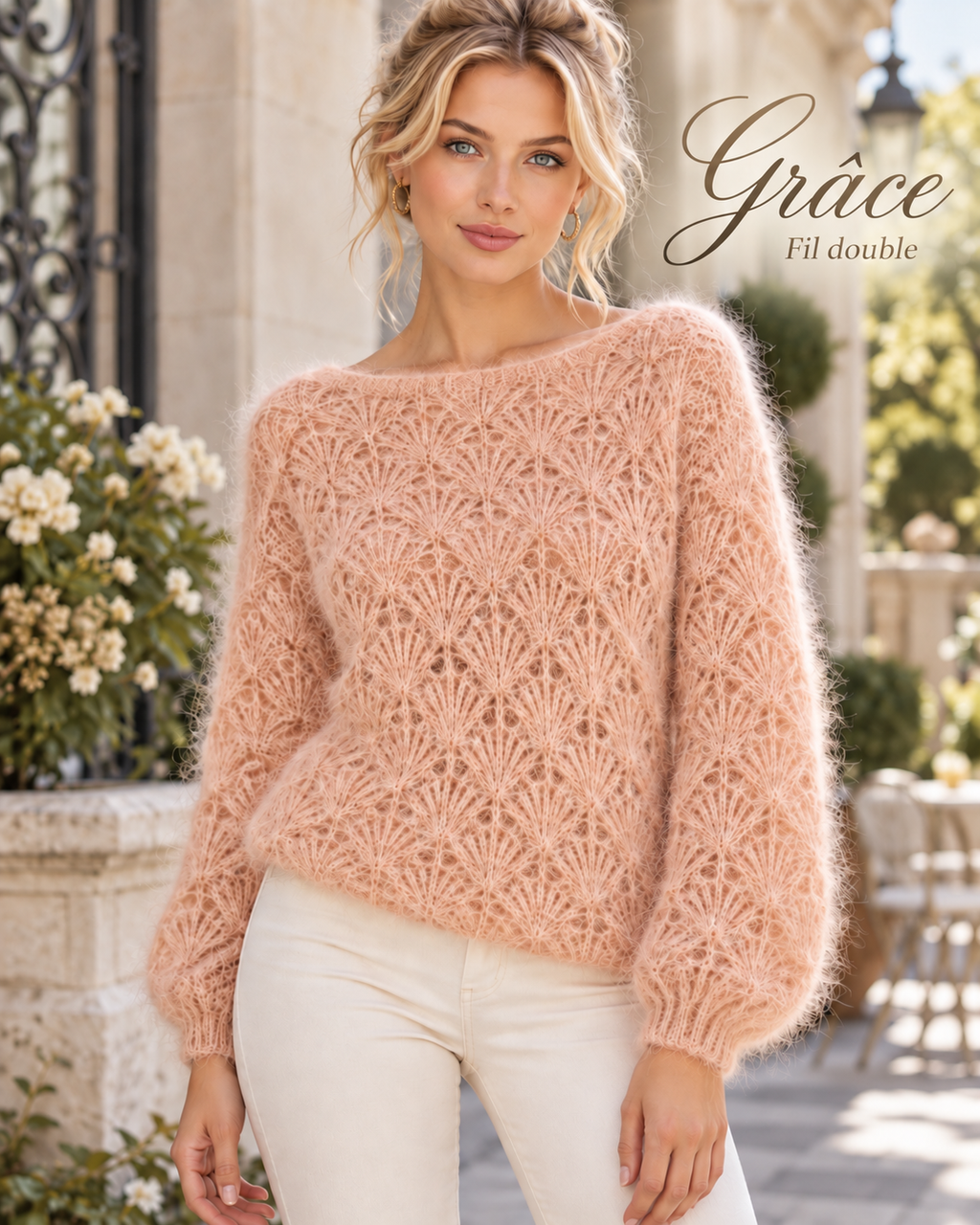 Grâce : Suri alpaga, Laine peignée & soie - pelote de 25g/225m