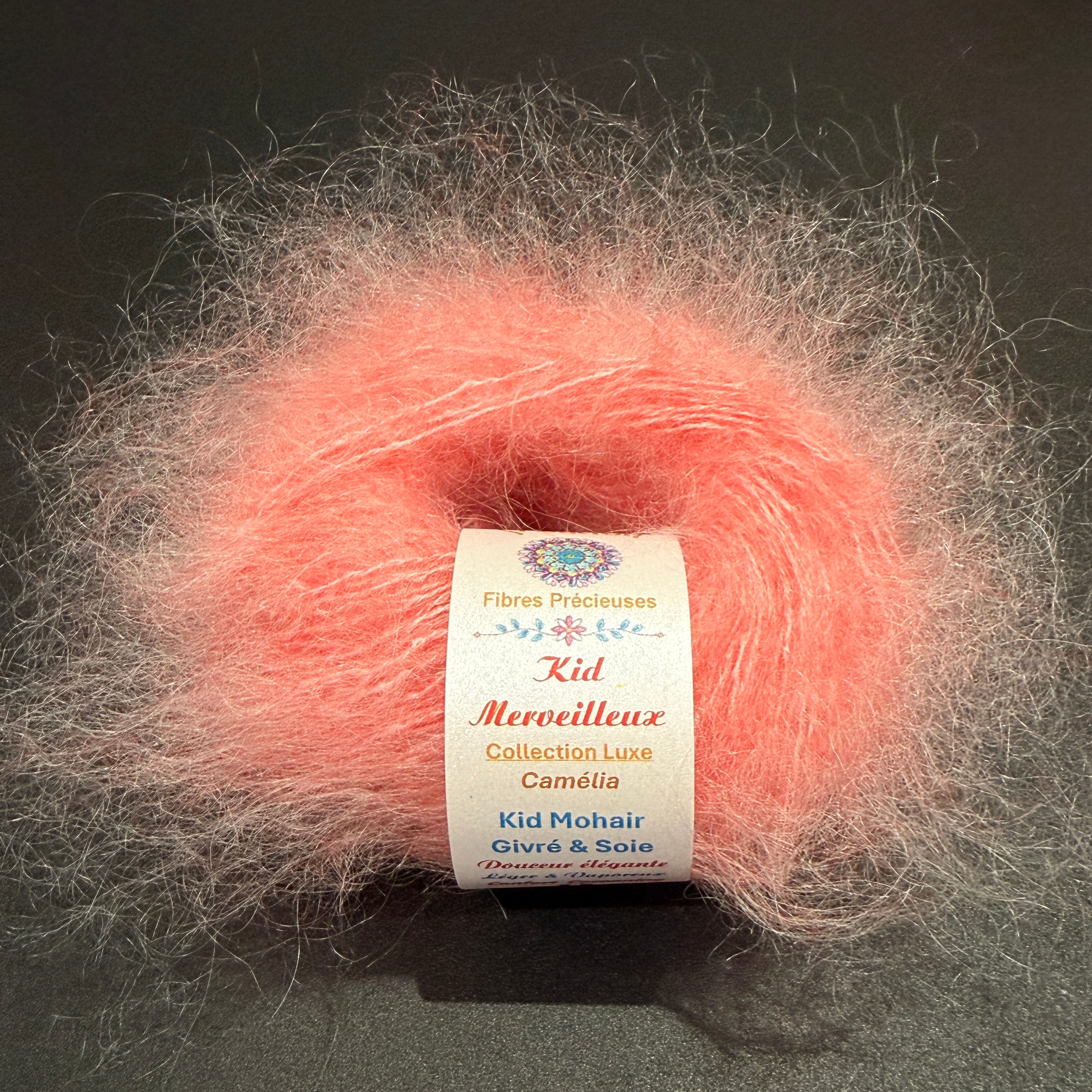 Kid Merveilleux : kid mohair givré et soie