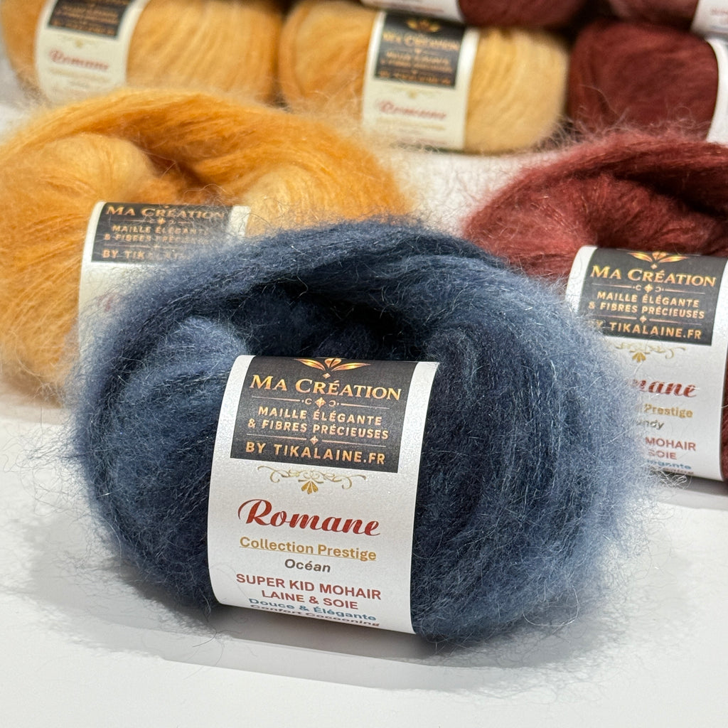 Romane : Super Kid Mohair • Soie • Laine peignée