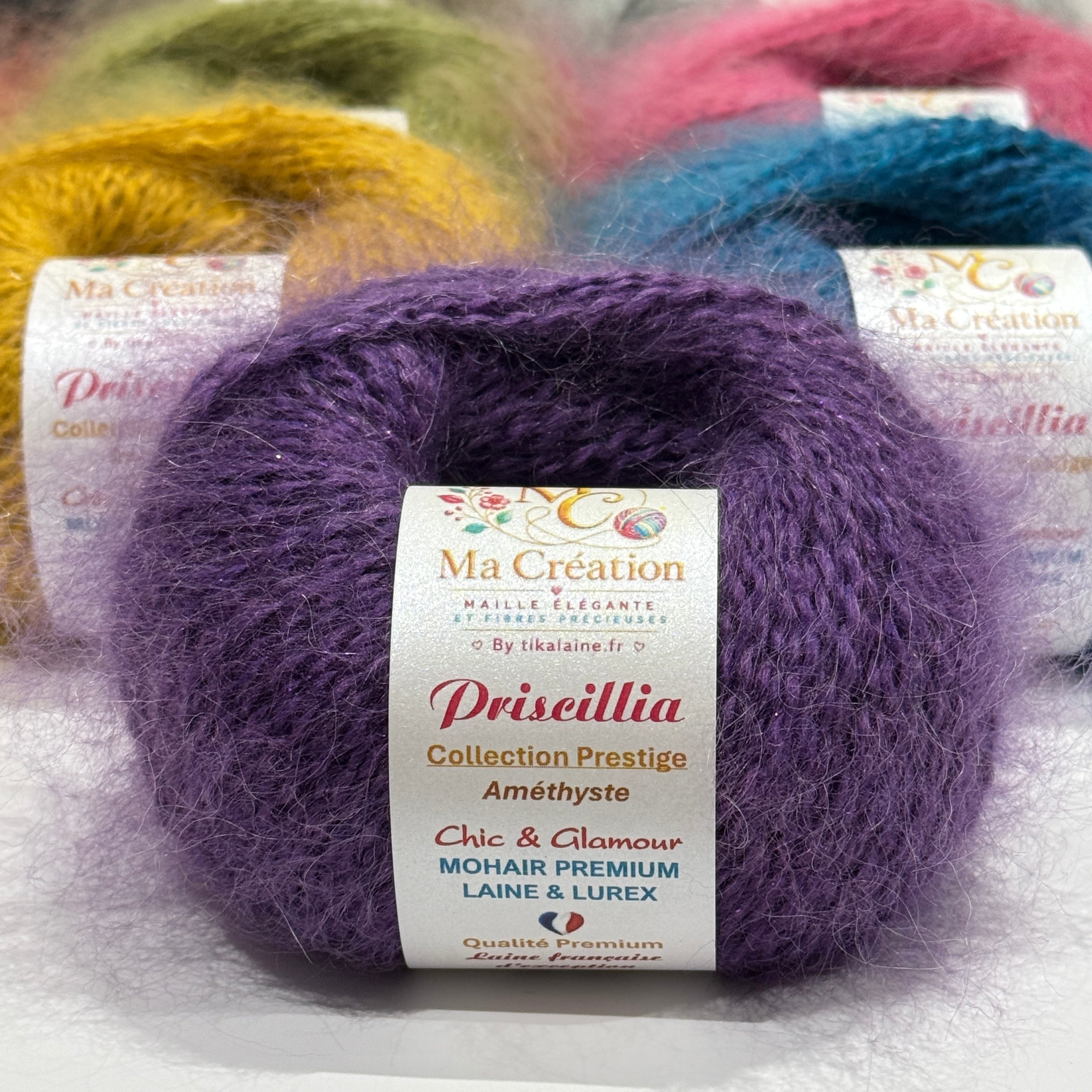 Priscillia : mohair, laine et lurex