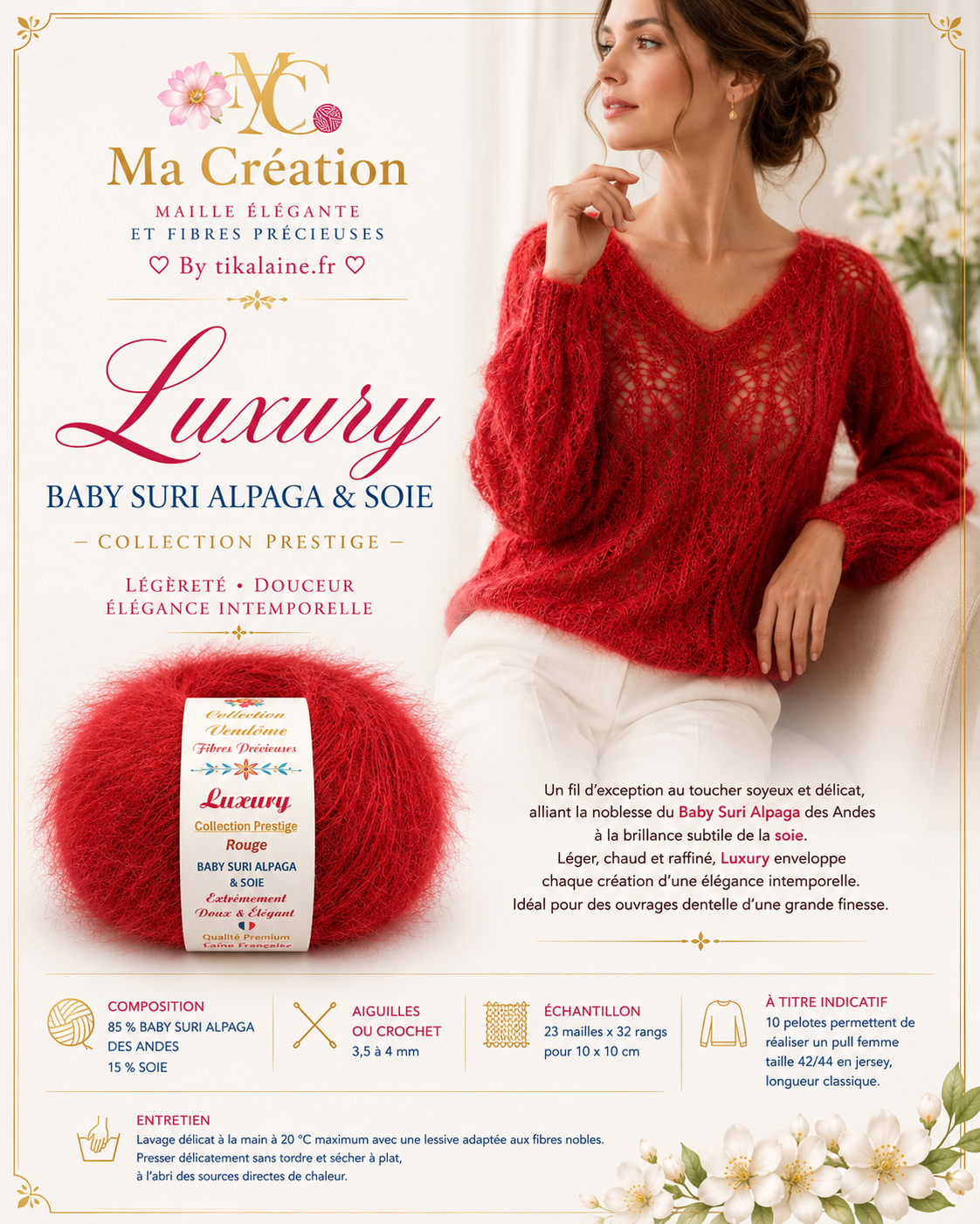 Luxury – Baby Suri Alpaga des Andes & Soie