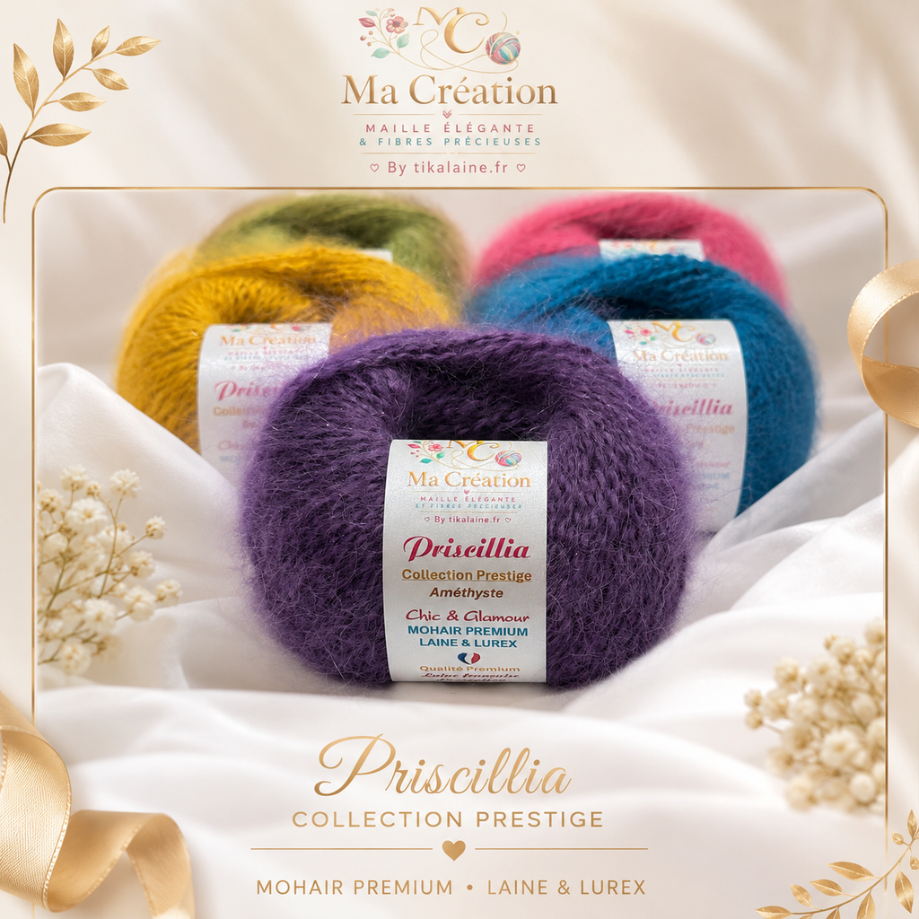 Priscillia : mohair, laine et lurex