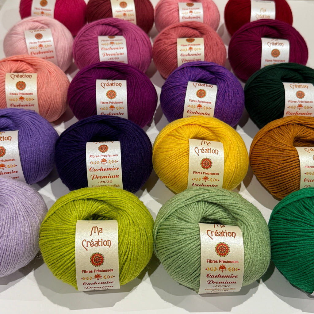 100% Cachemire Premium pelote de 50g 220m - aiguilles 3,5-4 mm