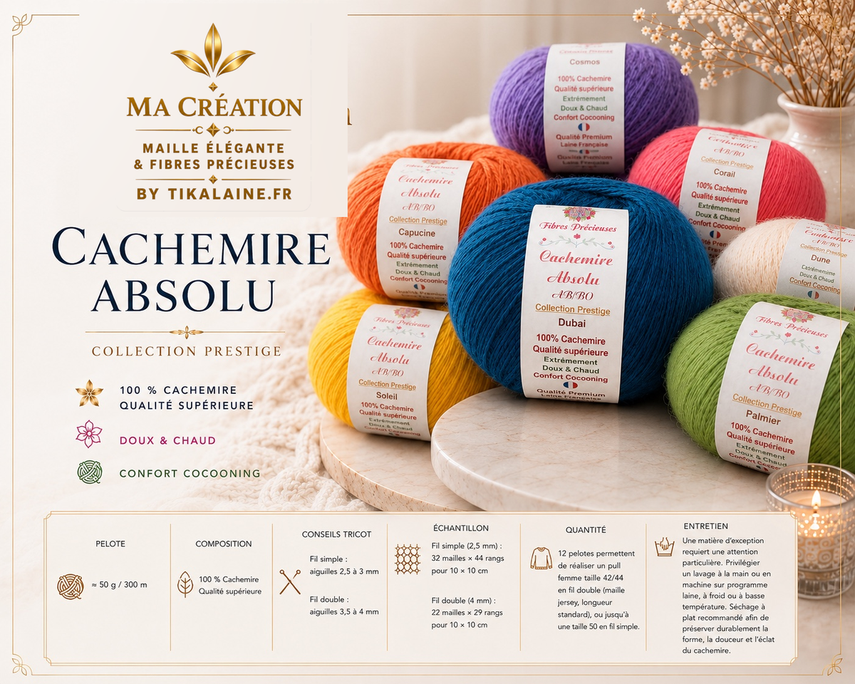 Cachemire Absolu : 100% cachemire