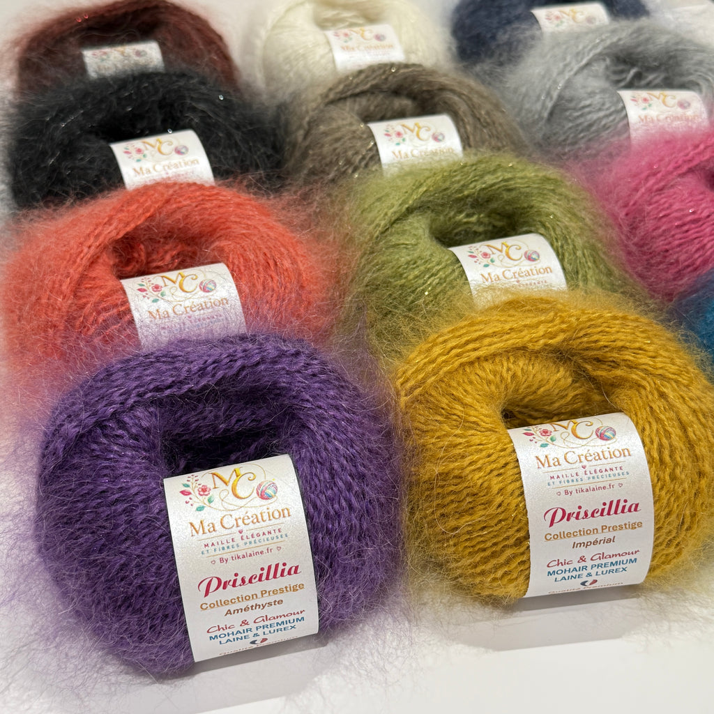 Priscillia : mohair, laine et lurex