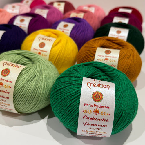100% Cachemire Premium pelote de 50g 220m - aiguilles 3,5-4 mm