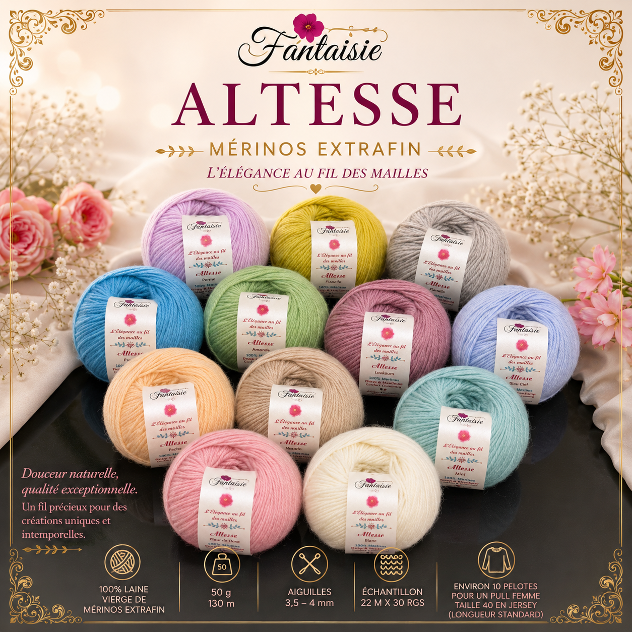 100 % Mérinos Extrafin Altesse