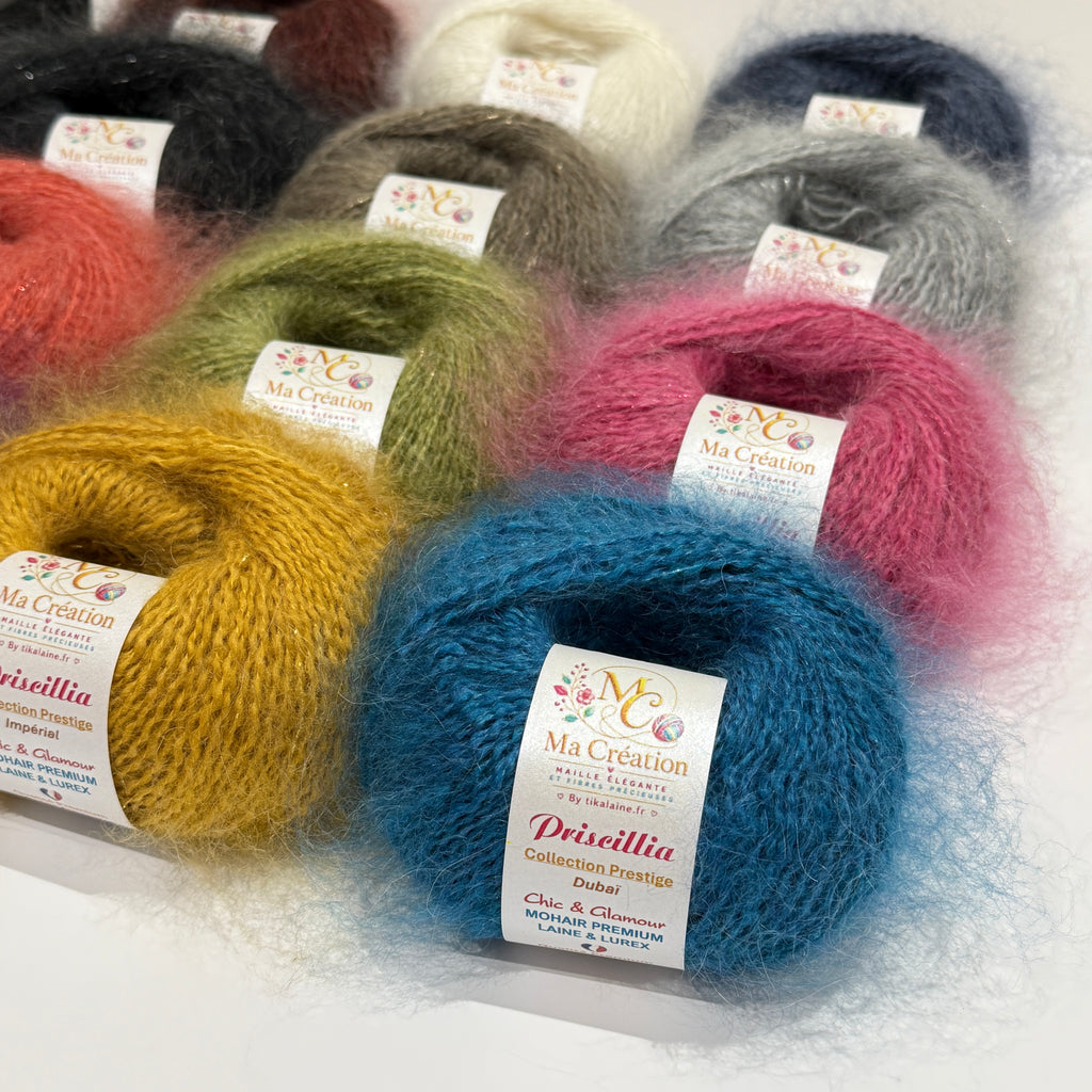 Priscillia : mohair, laine et lurex