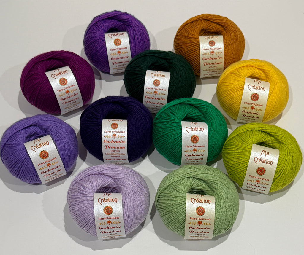 100% Cachemire Premium pelote de 50g 220m - aiguilles 3,5-4 mm