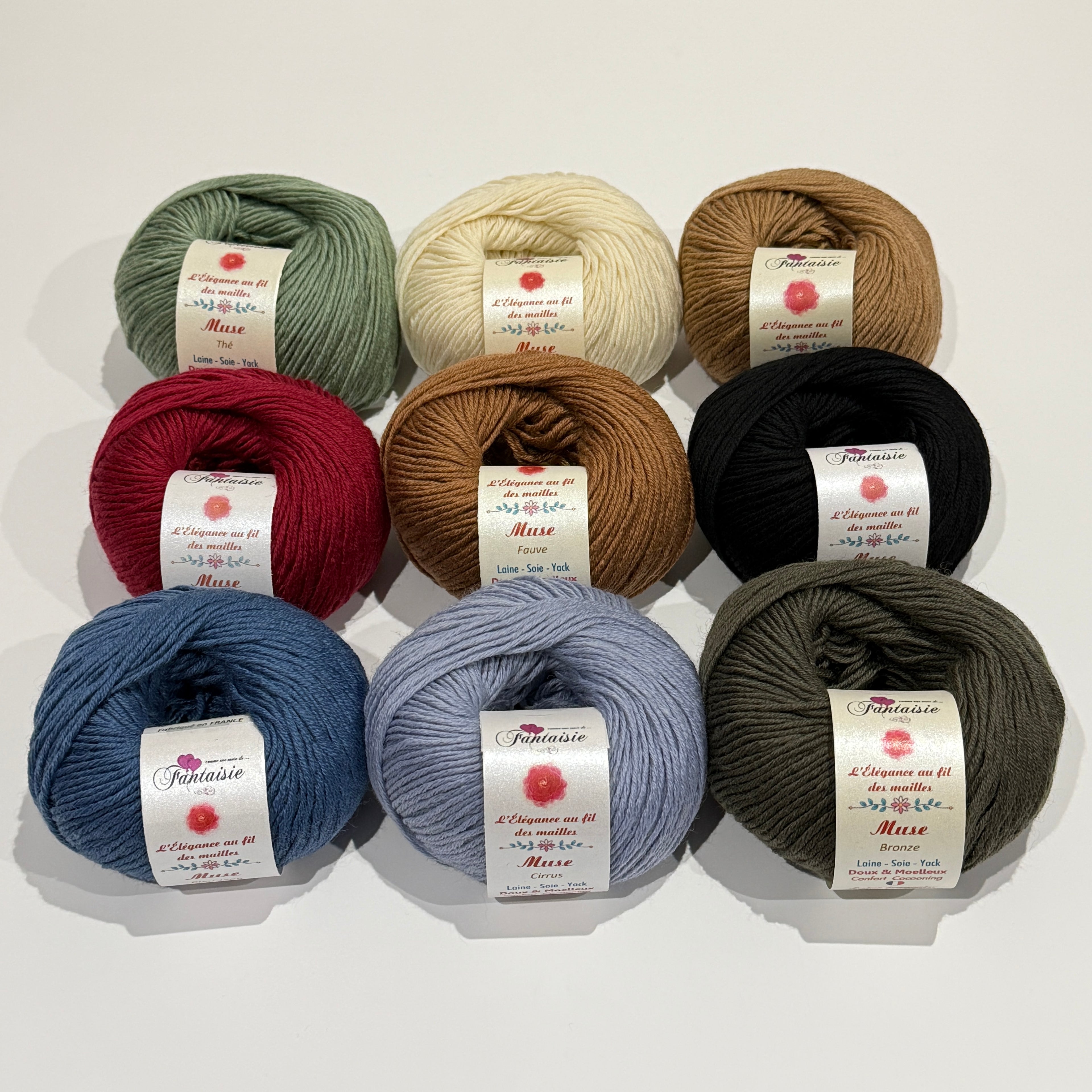 Muse : laine vierge extrafine, soie et yack