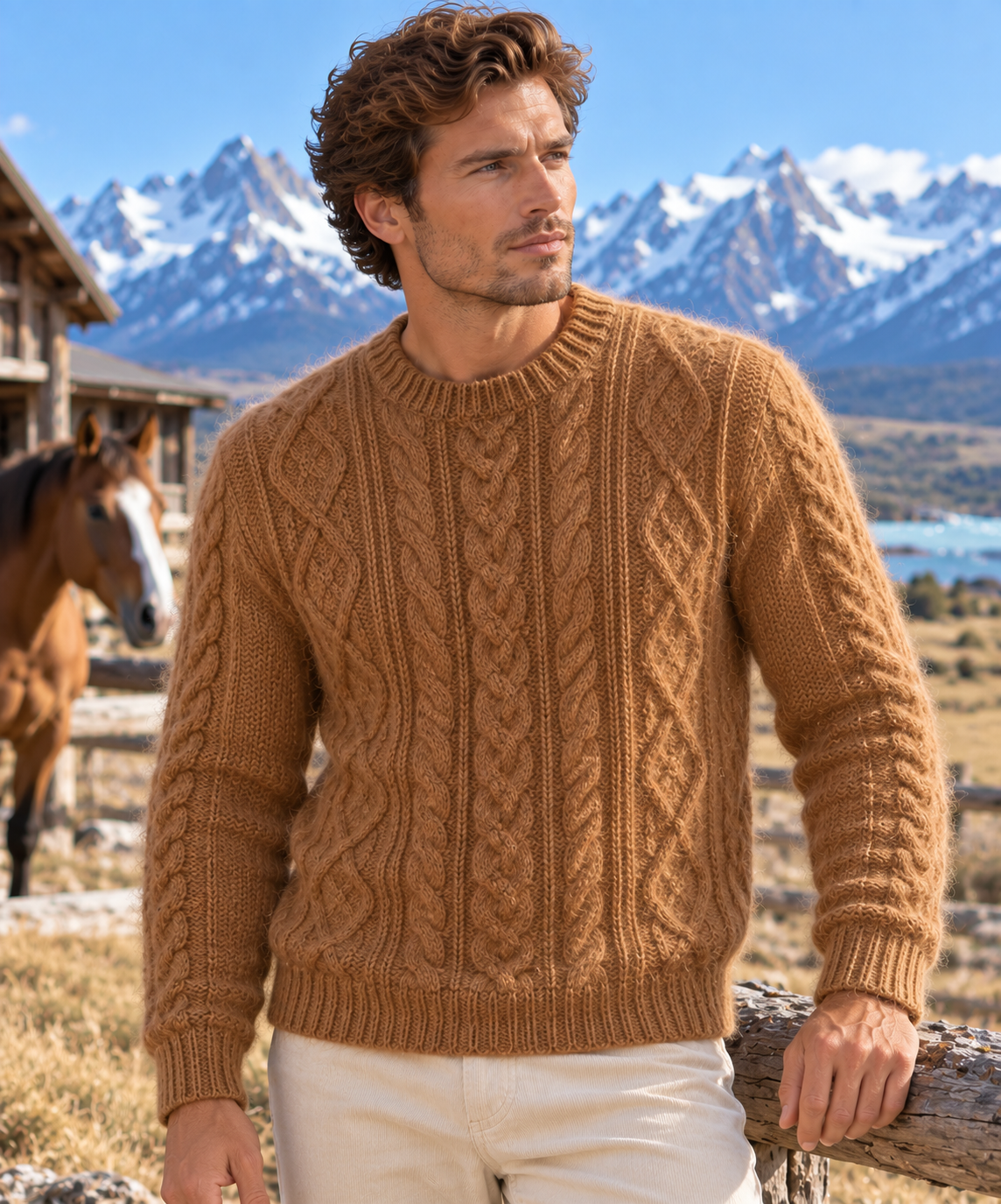 Chameau de Gobi – Duvet de chameau et laine – Terracotta - pelote de 50g 130m - aiguilles ou crochet 4-4,5mm