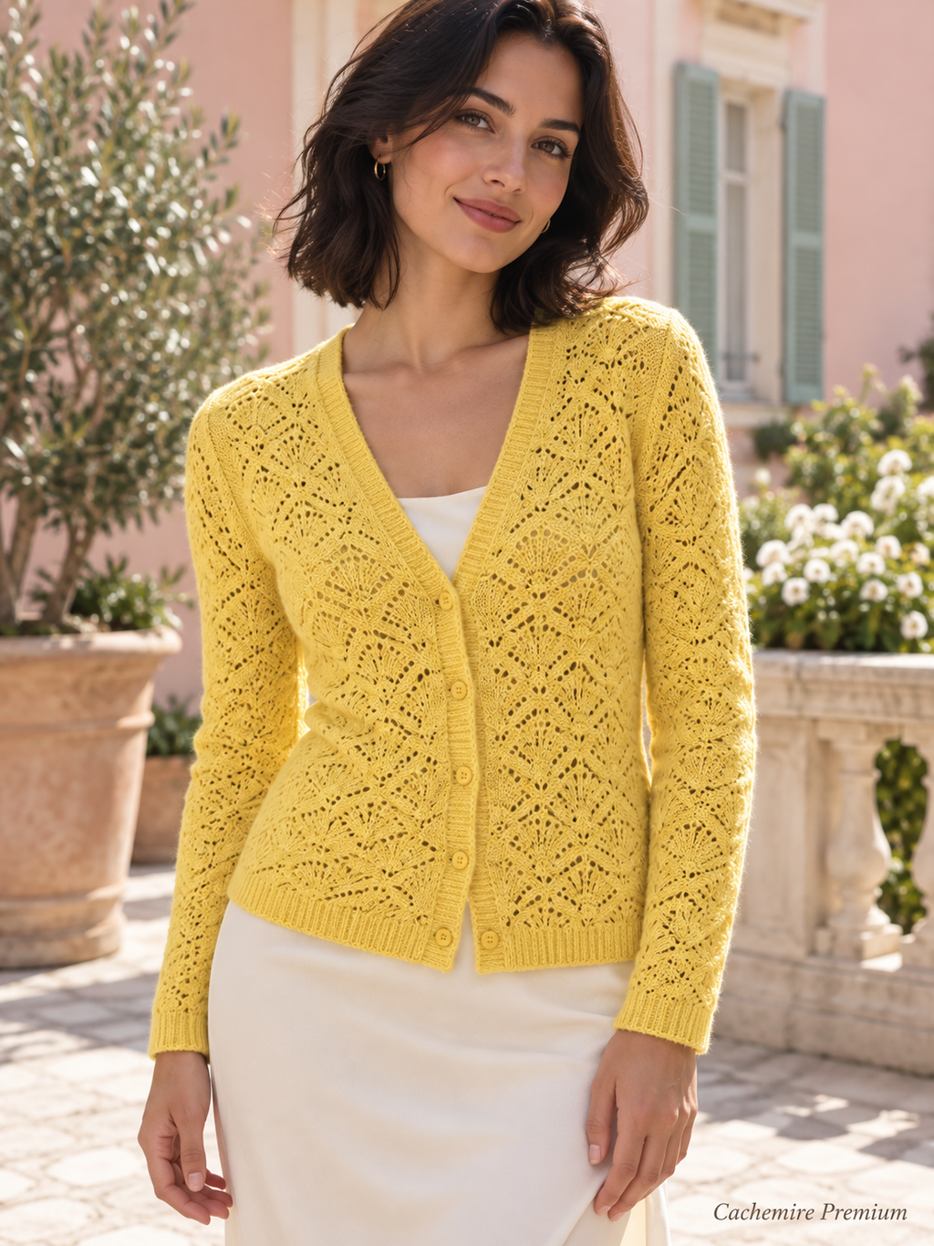 100%Cachemire Premium : Cône de 500g/2200m aiguilles/crochet 3,5-4mm