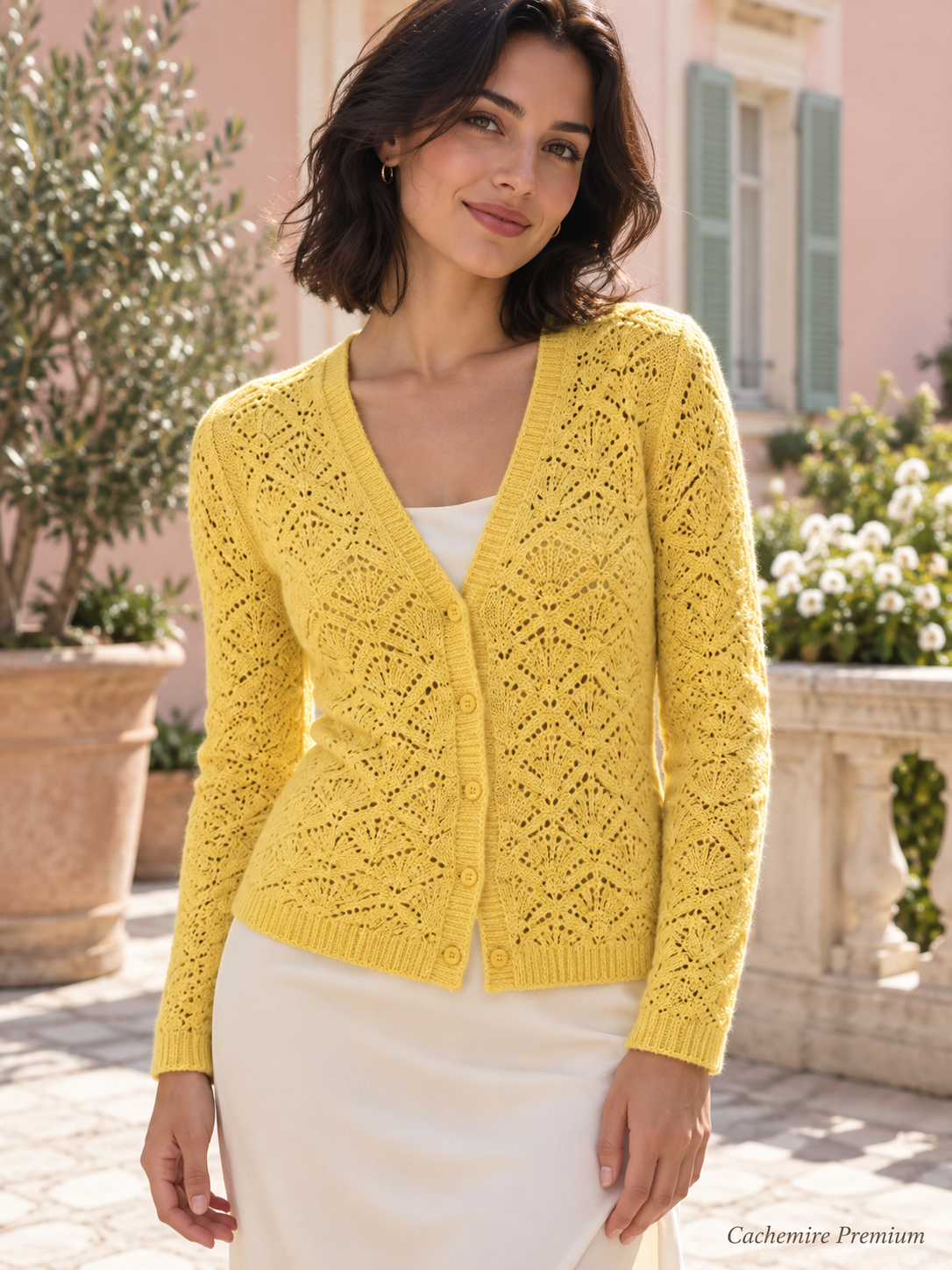 100%Cachemire Premium : Cône de 500g/2200m aiguilles/crochet 3,5-4mm
