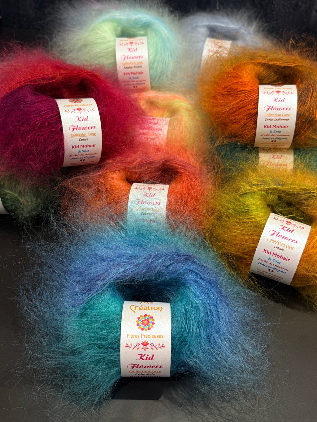 Kid Flowers : Kid Mohair et Soie