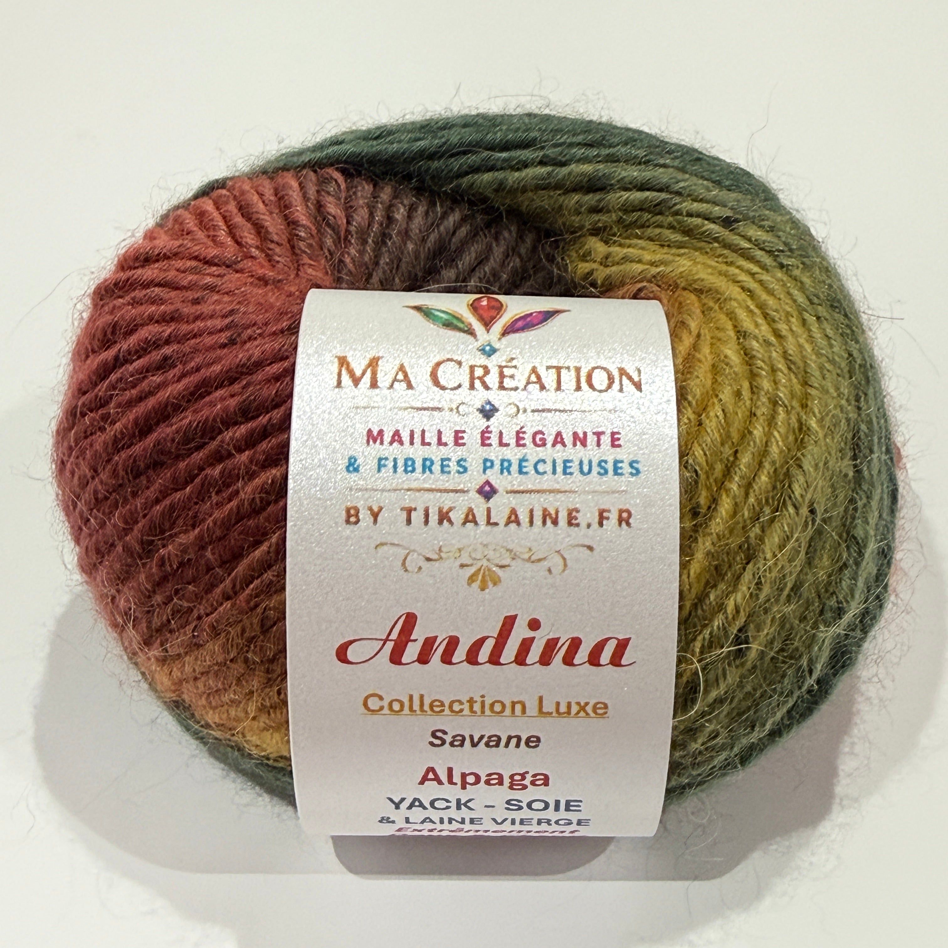 Andina : Alpaga, Yack, Soie et Laine vierge