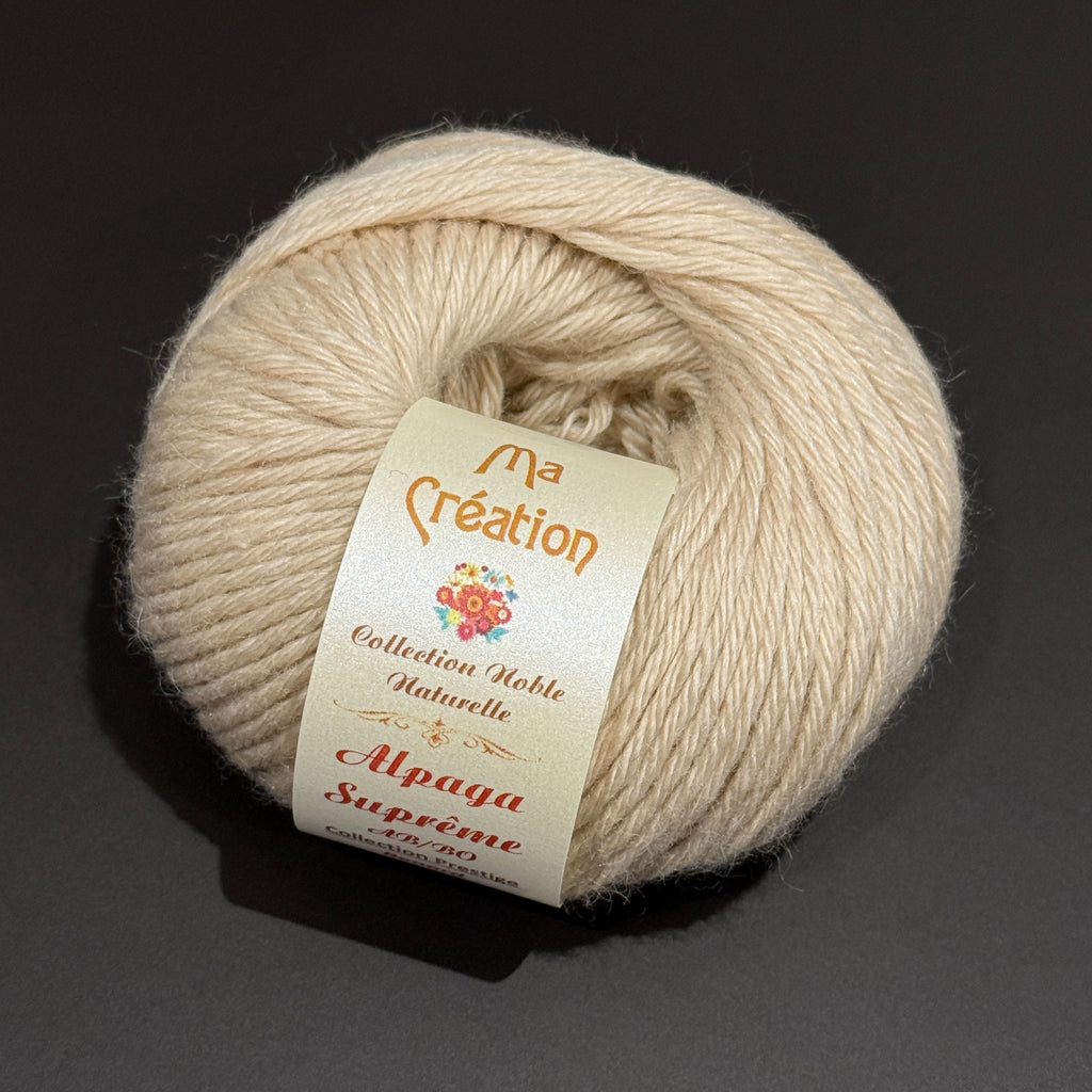 Alpaga Suprême couleur naturelle sans teinture, pelote de 50g 105m
