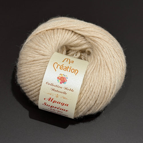 Alpaga Suprême couleur naturelle sans teinture, pelote de 50g 105m