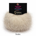 Grâce : Suri alpaga, Laine peignée & soie - pelote de 25g/225m