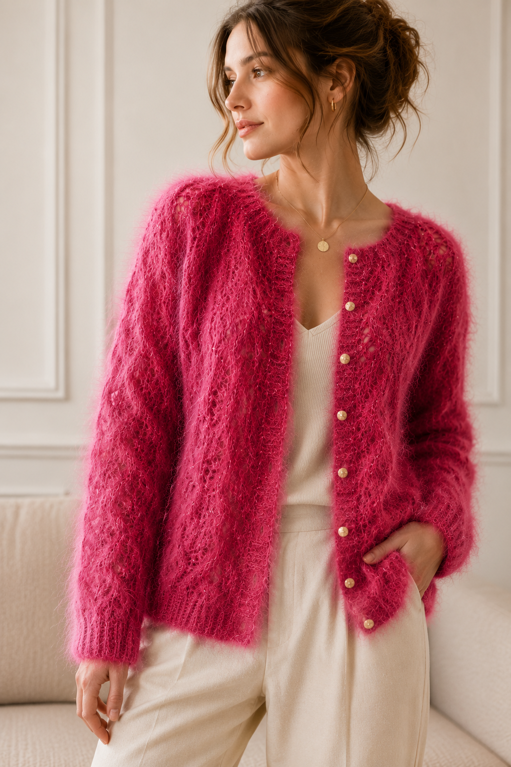 Priscillia : mohair, laine et lurex