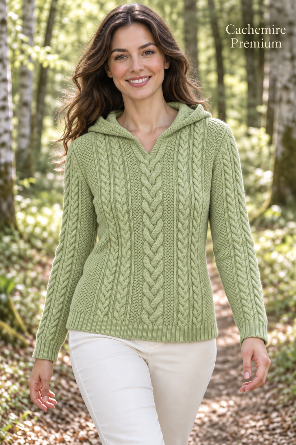 100%Cachemire Premium : Cône de 500g/2200m aiguilles/crochet 3,5-4mm