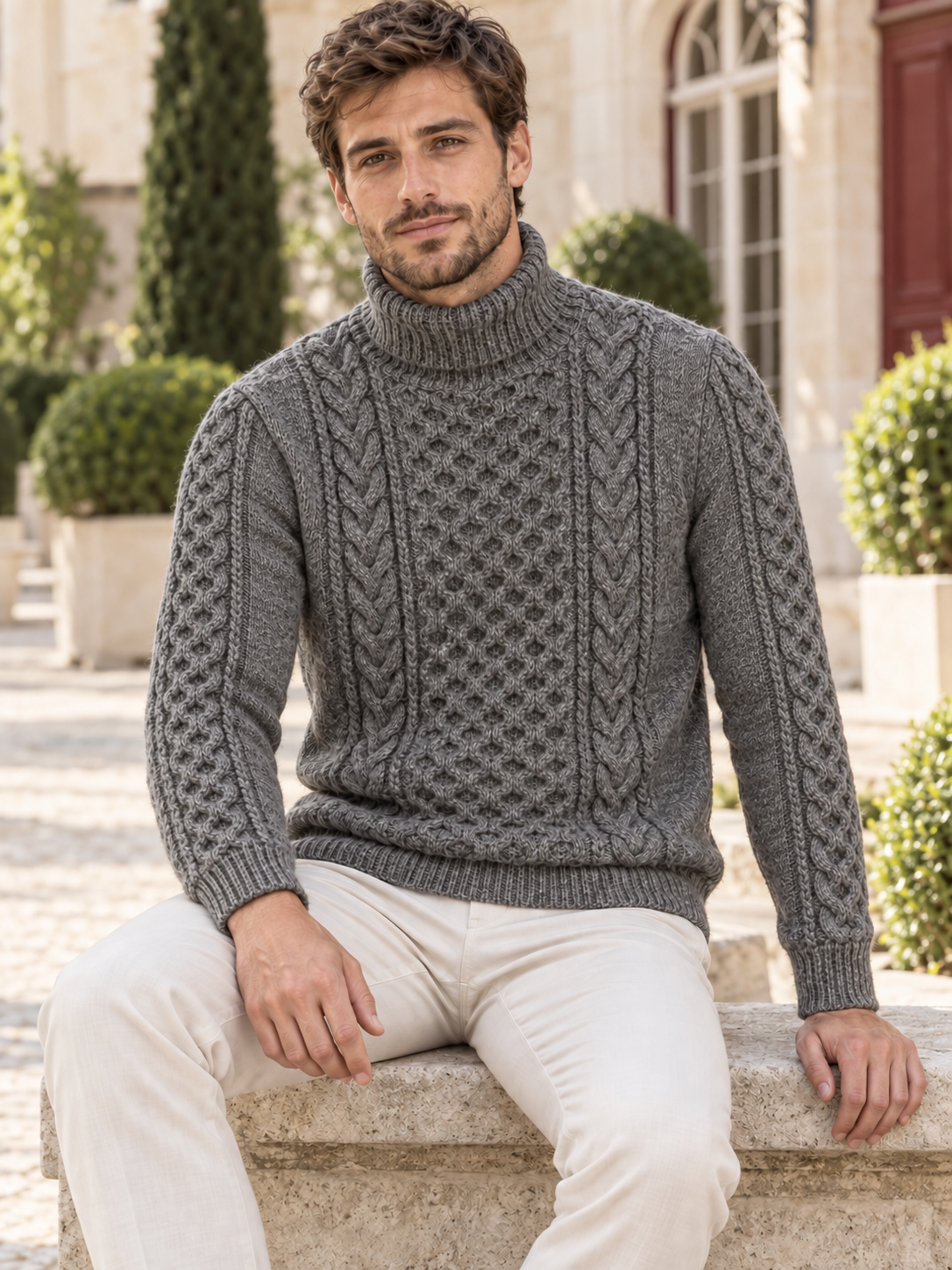 100%Cachemire Premium : Cône de 500g/2200m aiguilles/crochet 3,5-4mm