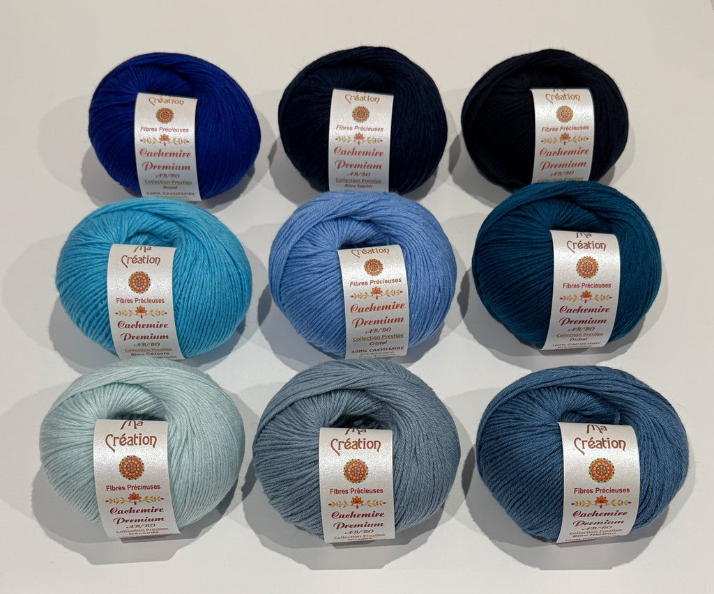100% Cachemire Premium pelote de 50g 220m - aiguilles 3,5-4 mm