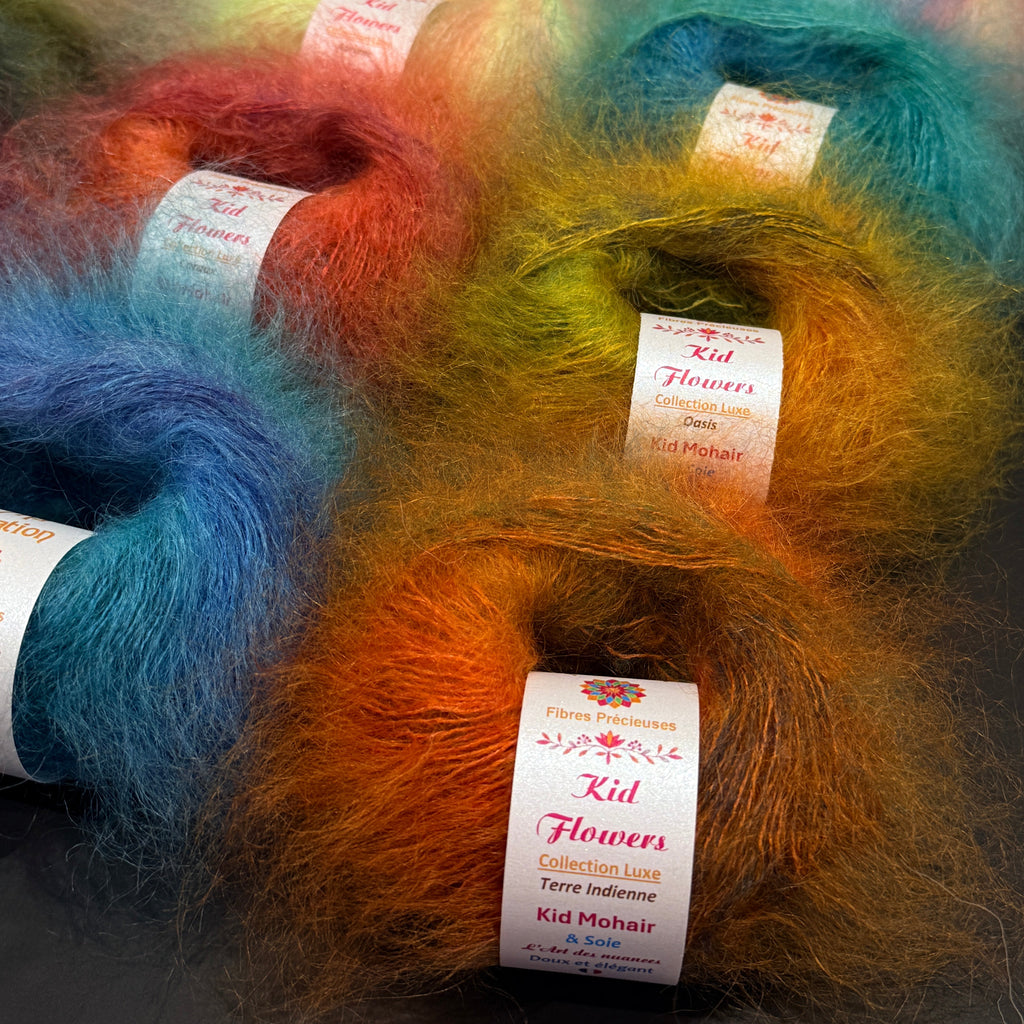 Kid Flowers : Kid Mohair et Soie