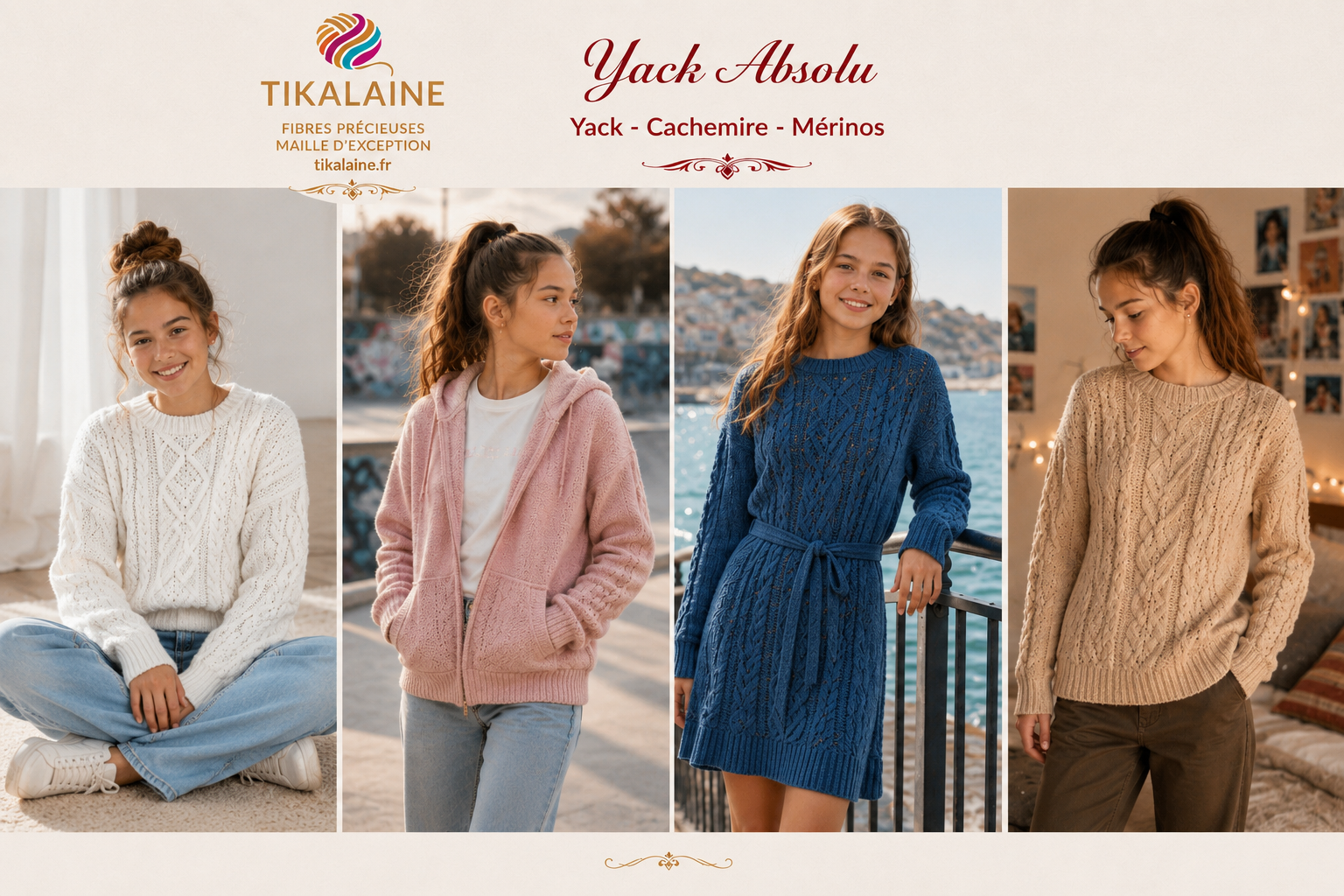 Yak Absolu : Yack, cachemire et Mérinos