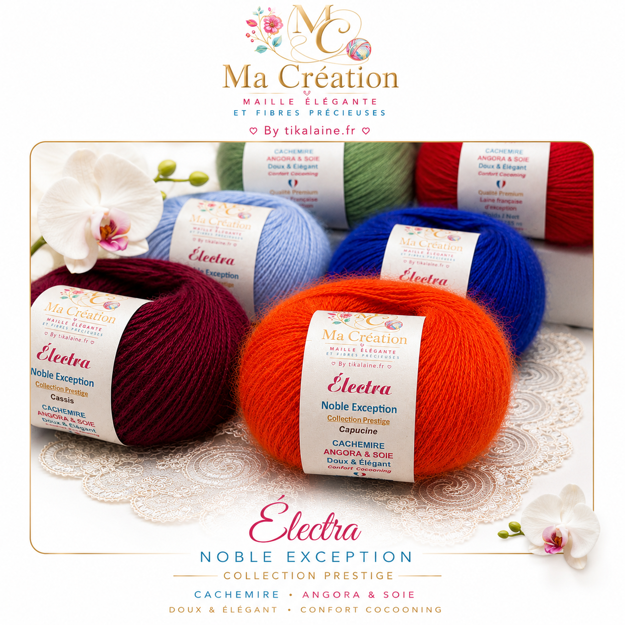 Noble Exception Électra : Cachemire, Angora & Soie