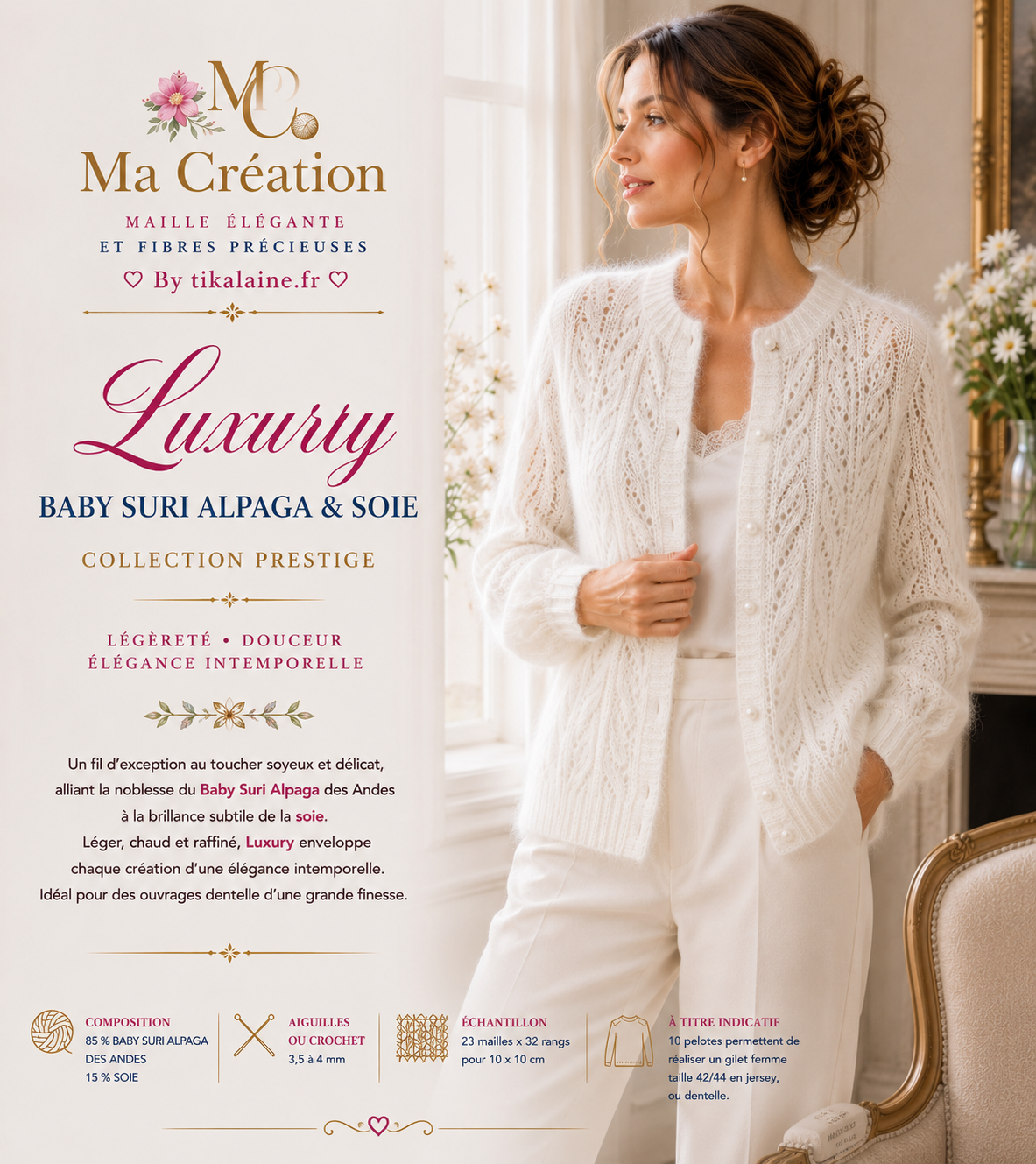 Luxury – Baby Suri Alpaga des Andes & Soie
