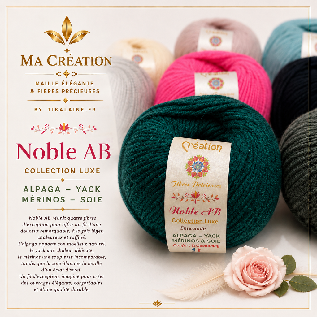 Noble AB : Alpaga, yack, mérinos et soie