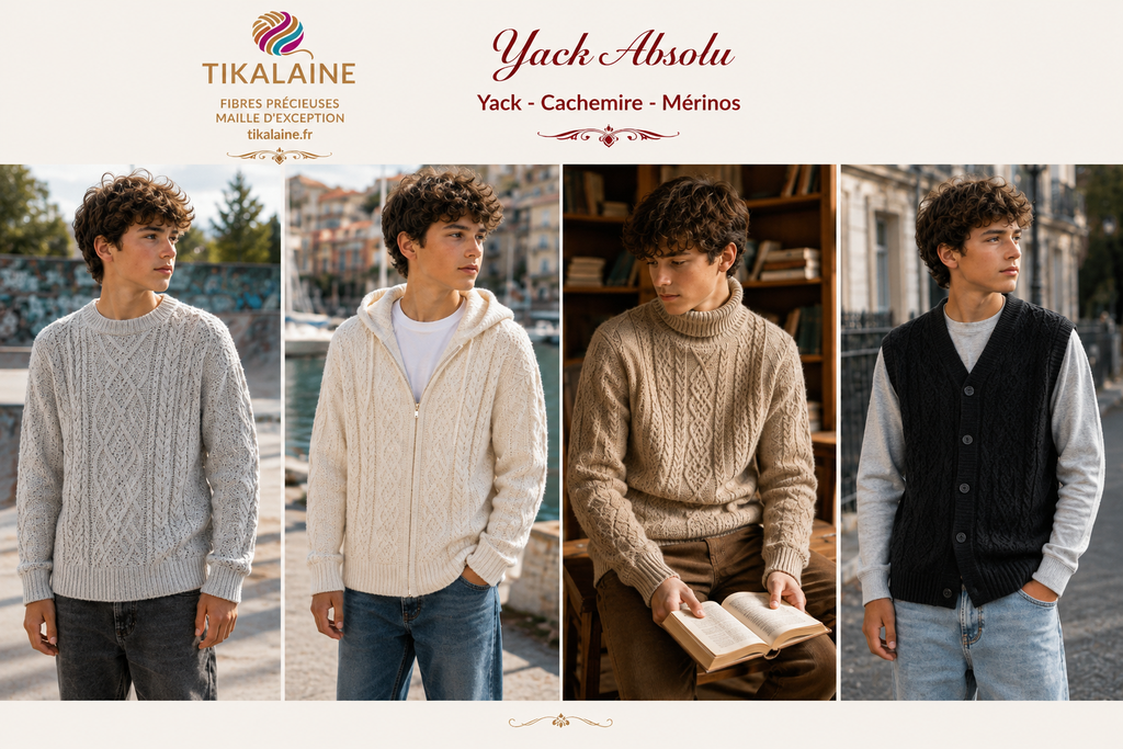Yak Absolu : Yack, cachemire et Mérinos