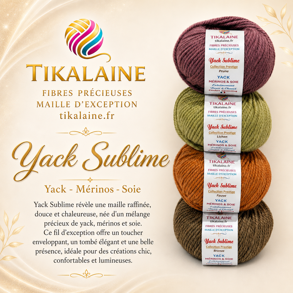 YACK SUBLIME – DUVET DE YACK, MÉRINOS EXTRAFIN & SOIE